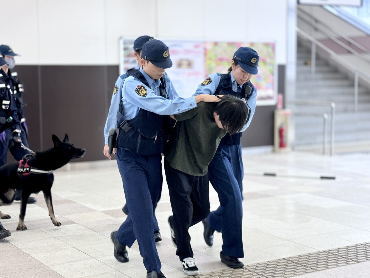 村上駅異常時総合訓練