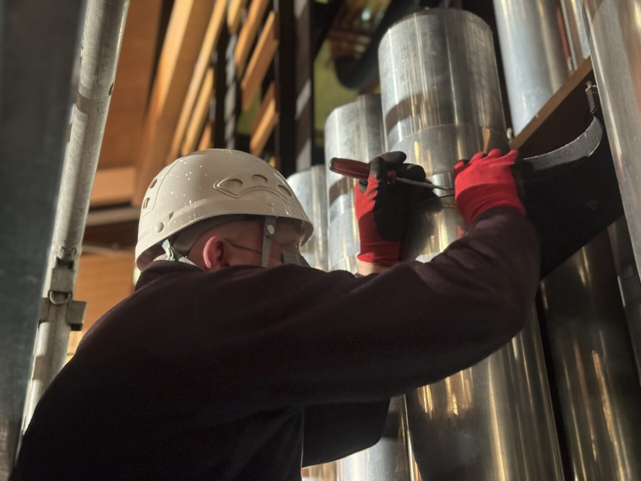 パイプオルガン取り外し作業